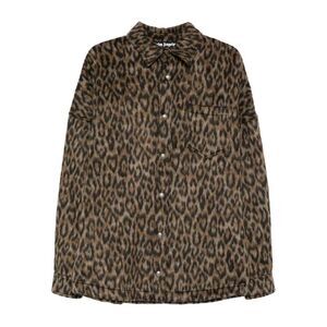 PALM ANGELS Leopard Print Button-Up Shirt Jacket Men BROWN Outerwear